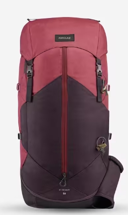 Zaino trekking donna MT100 EASYFIT 50L 70€