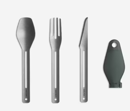 Set 3 posate (coltello, forchetta, cucchiaio) in acciaio inox 6€